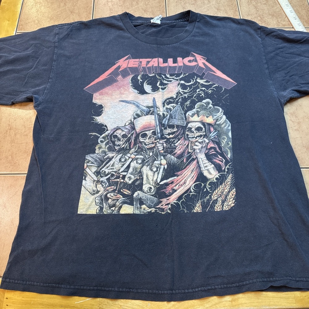 METALLICA T Concert Shirt‎ XL ALSTYLE Skeleton Revolution Four Horsemen Rock